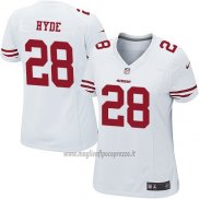 Maglia NFL Game Donna San Francisco 49ers Hyde Bianco