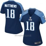 Maglia NFL Game Donna Tennessee Titans Matthews Blu Scuro