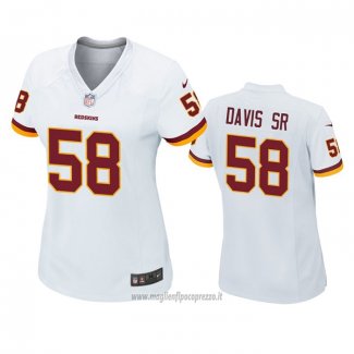Maglia NFL Game Donna Washington Commanders Thomas Davis Sr Bianco