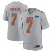 Maglia NFL Game Kansas City Chiefs Harrison Butker Super Bowl Lvii Patch Atmosphere Fashion Grigio