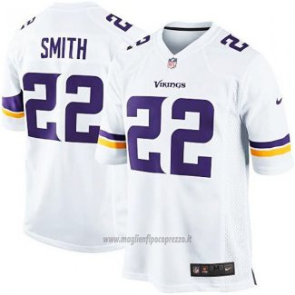 Maglia NFL Game Minnesota Vikings Smith Bianco