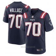 Maglia NFL Game New England Patriots Caedan Wallace Blu