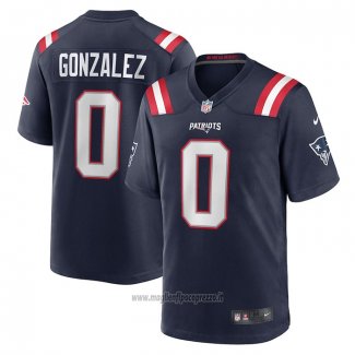 Maglia NFL Game New England Patriots Christian Gonzalez Nero