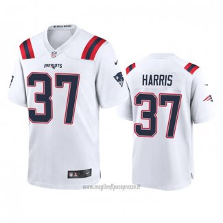 Maglia NFL Game New England Patriots Damien Harris 2020 Bianco