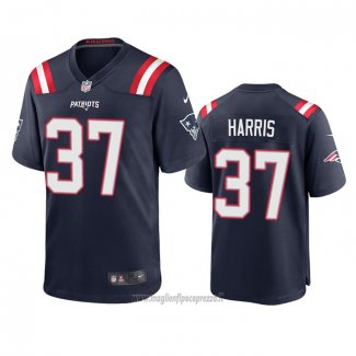 Maglia NFL Game New England Patriots Damien Harris 2020 Blu