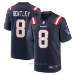 Maglia NFL Game New England Patriots Ja'whaun Bentley 8 Blu