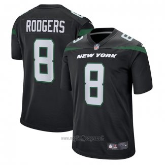 Maglia NFL Game New York Jets Aaron Rodgers Nero