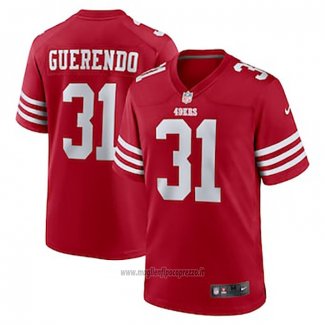 Maglia NFL Game San Francisco 49ers Isaac Guerendo Rosso