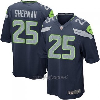 Maglia NFL Game Seattle Seahawks Sherman Blu
