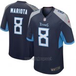 Maglia NFL Game Tennessee Titans 8 Marcus Mariota 2018 Blu Grigio