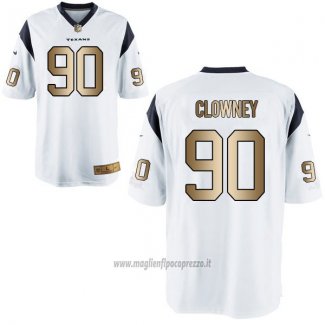 Maglia NFL Gold Game Houston Texans Clowney Bianco