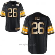 Maglia NFL Gold Game Pittsburgh Steelers Bell Nero