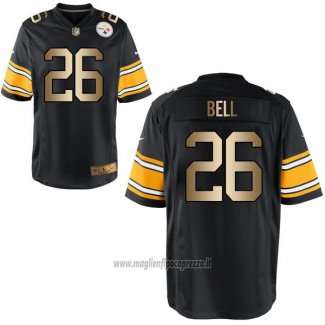 Maglia NFL Gold Game Pittsburgh Steelers Bell Nero
