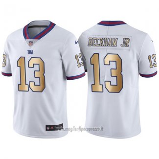 Maglia NFL Gold Legend New York Giants Beckham Jr Bianco