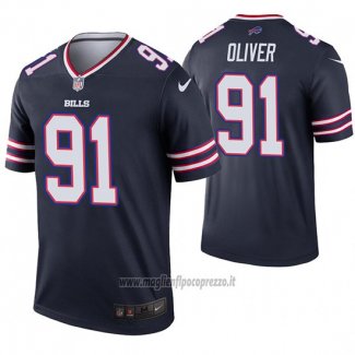 Maglia NFL Legend Buffalo Bills 91 Ed Oliver Inverted Blu