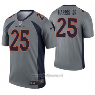 Maglia NFL Legend Denver Broncos 25 Chris Harris Jr Inverted Grigio