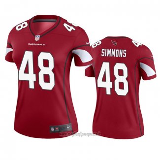 Maglia NFL Legend Donna Arizona Cardinals Isaiah Simmons Rosso