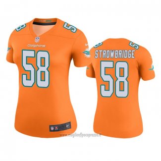 Maglia NFL Legend Donna Miami Dolphins Jason Strowbridge Arancione