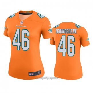 Maglia NFL Legend Donna Miami Dolphins Noah Igbinoghene Arancione Color Rush