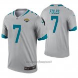 Maglia NFL Legend Jacksonville Jaguars 7 Nick Foles Inverted Grigio