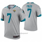 Maglia NFL Legend Jacksonville Jaguars 7 Nick Foles Inverted Grigio