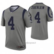 Maglia NFL Legend Los Angeles Rams 4 Greg Zuerlein Inverted Grigio
