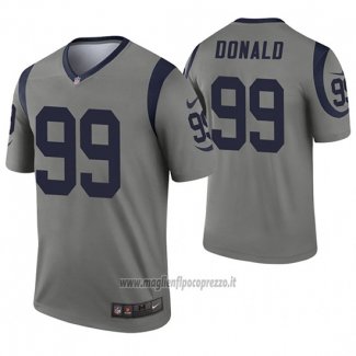 Maglia NFL Legend Los Angeles Rams 99 Aaron Donald Inverted Grigio