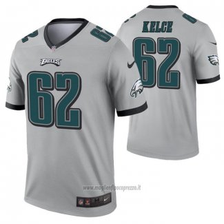 Maglia NFL Legend Philadelphia Eagles Jason Kelce Inverted Grigio