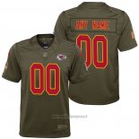 Maglia NFL Limited Bambino Kansas City Chiefs Personalizzate Salute To Service Verde