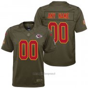 Maglia NFL Limited Bambino Kansas City Chiefs Personalizzate Salute To Service Verde