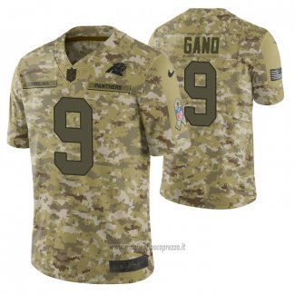 Maglia NFL Limited Carolina Panthers 9 Graham Gano 2018 Salute To Service Camuffamento