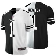 Maglia NFL Limited Carolina Panthers Newton Black White Split