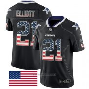 Maglia NFL Limited Dallas Cowboys Elliott Rush USA Flag Nero