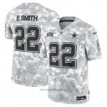 Maglia NFL Limited Dallas Cowboys Emmitt Smith 2024 Salute To Service Retired Grigio