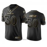 Maglia NFL Limited Denver Broncos Phillip Lindsay Golden Edition Nero