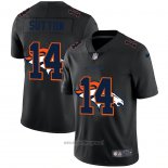 Maglia NFL Limited Denver Broncos Sutton Logo Dual Overlap Nero