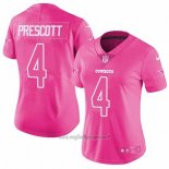 Maglia NFL Limited Donna 4 Prescott Dallas Cowboys Rosa