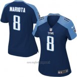 Maglia NFL Limited Donna Tennessee Titans 8 Mariota Blu Bianco
