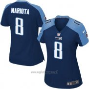 Maglia NFL Limited Donna Tennessee Titans 8 Mariota Blu Bianco