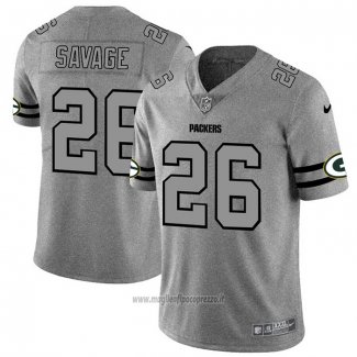 Maglia NFL Limited Green Bay Packers Savage Team Logo Gridiron Grigio