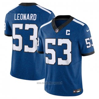 Maglia NFL Limited Indianapolis Colts Shaquille Leonard Vapor F.U.S.E. Blu2