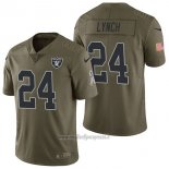 Maglia NFL Limited Las Vegas Raiders 24 Marshawn Lynch 2017 Salute To Service Verde