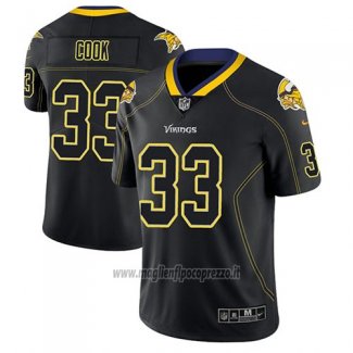 Maglia NFL Limited Minnesota Vikings Dalvin Cook Nero Color Rush 2018 Lights Out