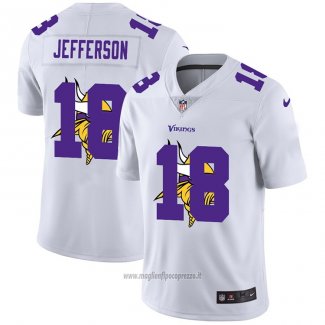 Maglia NFL Limited Minnesota Vikings Jefferson Logo Dual Overlap Bianco