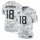 Maglia NFL Limited Minnesota Vikings Justin Jefferson 2024 Salute To Service Grigio