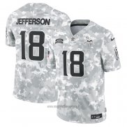 Maglia NFL Limited Minnesota Vikings Justin Jefferson 2024 Salute To Service Grigio