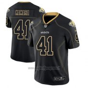Maglia NFL Limited New Orleans Saints Alvin Kamara Saints Nero Color Rush 2018 Lights Out