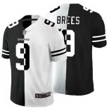 Maglia NFL Limited New Orleans Saints Brees Black White Split
