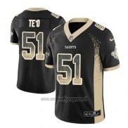 Maglia NFL Limited New Orleans Saints Manti Te'o Saints Nero 2018 Rush Drift Fashion