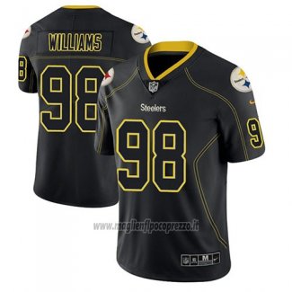 Maglia NFL Limited Pittsburgh Steelers Vince Williams Nero Color Rush 2018 Lights Out